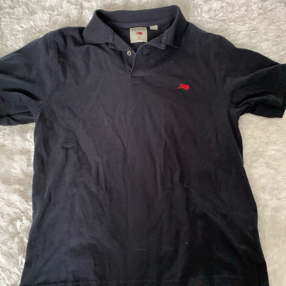 Men’s small black Perlis polo shirt
